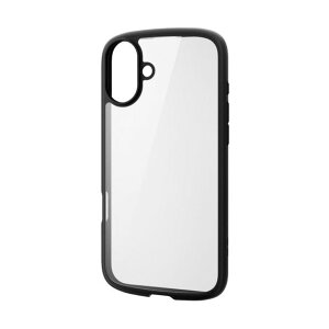 iPhone16Plus�p�^�t�X�������C�g�P�[�X �t���[�� �w�ʃN���A �X�g���b�v�V�[�g�t �u���b�N �u���b�N PM-A24BTSLFCBK