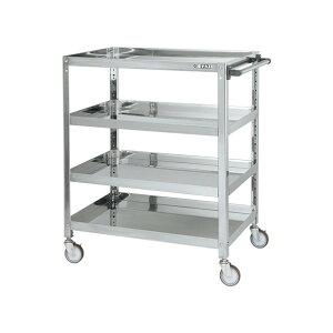 サカエ ステンレススーパーワゴン(SUS430/ねじ込み式ナイロンウレタン車/スチール金具仕様) SAS4-60114NU 1台【2506DFD_5】