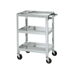 サカエ ステンレススーパーワゴン(SUS430/ねじ込み式導電性ゴム車/スチール金具仕様) SAS4-6483DC 1台【2506DFD_5】