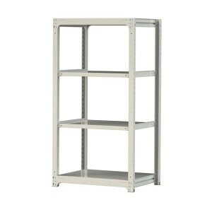 �{���g���X���ʃ��b�N 300kg/�i W900×D700×H1800mm �V�n4�i �z���C�g�O���[ �z���C�g�O���[ 3S6370-4W
