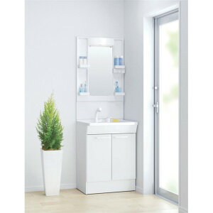 TOTO 洗面台(一面鏡エコミラー)Vシリーズ 幅60cm ホワイト 1セット