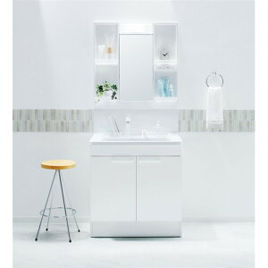 TOTO 洗面台(一面鏡エコミラー)Vシリーズ 幅75cm ホワイト 1セット