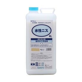 和信ペイント 水性ニス 4L 透明クリヤー 911301