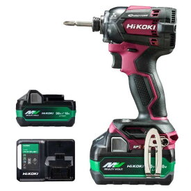 HiKOKI(ハイコーキ) 18V 充電式 インパクトドライバー フルセット フレアレッド WH18DC (2XPRZ) 1台【2609RSS】