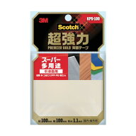 スリーエム スコッチ 超強力両面テープ プレミアゴールド(スーパー多用途) 100mm×100mm 白 KPS-100 1個