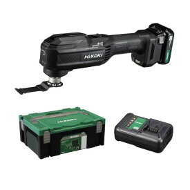 HiKOKI(ハイコーキ) 【バッテリー+1】10.8V 充電式 マルチツール セット品(電池・充電器付)【2605HK】 ストロングブラック CV12DB(LSB) 1台
