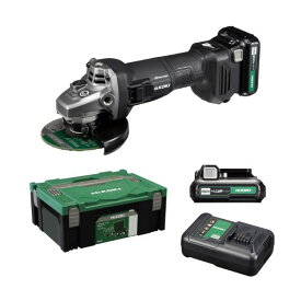 HiKOKI(ハイコーキ) 【バッテリー+1】10.8V 充電式 ディスクグラインダ セット品(電池・充電器付)【2605HK】 トイシ径100mm ストロングブラック G1210DA(2LSBK) 1台