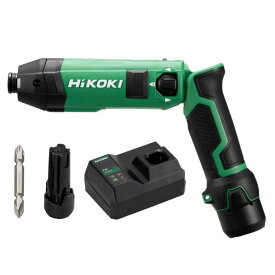 HiKOKI(ハイコーキ) 3.6V 充電式 インパクトドライバー セット品 電池2個・充電器付【2604HK】 スローモード搭載 アグレッシブグリーン WH3DA (2JS) 1台