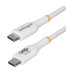 ���@�l��p�i��STARTECH.COM USB-C�[�d�P�[�u��/1m/USB 2�D0/240W/PD 3�D1 EPR/USB-IF/�z���C�g/ �}�� �����[�d �z���C�g USB2EPR1MW 0