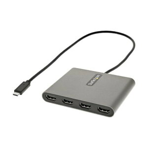 �f�B�X�v���C�A�_�v�^�[/USB-C - HDMI/1080p/4��ʃ}���`�f�B�X�v���C/TB3�݊�/Windows�Ή� USBC2HD4 1��