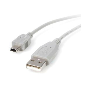 USB 2.0�P�[�u��/3m/Type�]A - Mini-B/480Mbps/�I�X-�I�X/�O���[/�^�C�vA - �~�jB USB2HABM10 1�{