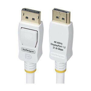 DisplayPort 1�D2 �P�[�u��/3m/4K60Hz/VESA�Ή�/21�D6Gbps/�z���C�g/���j�^�[�P�[�u�� DP12-CABLE-10FTW