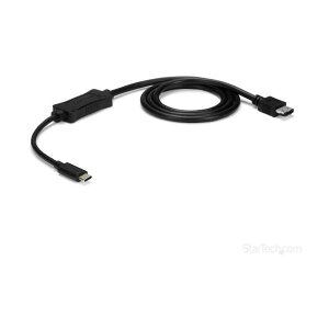 STARTEC.COM�� USB-C - eSATA �ϊ��P�[�u��/HDD/SSD/ODD�h���C�u�p/5 Gbps/TB3/�^�C�vC�ϊ��A�_�v�^�[ USB3C2ESAT3 1�{