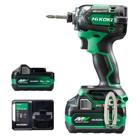 HiKOKI(ハイコーキ) 18V 充電式 インパクトドライバー フルセット 電池2個・充電器・ケース付 アグレッシブグリーン WH18DC (2XPZ) 1台【2609RSS】