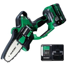 HiKOKI(ハイコーキ) 18V 充電式 ミニ チェーンソー フルセット 電池1個・充電器付【2604HK】 ガイドバー100mm CS1810DD (XPZ) 1台