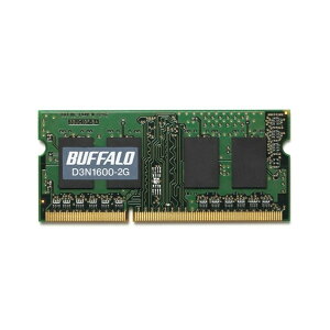�o�b�t�@���[ PC3-12800(DDR3-1600)�Ή� 204Pin�p DDR3 SDRAM S.O.DIMM 2GB D3N1600-2G 1��
