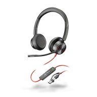 ヒューレット・パッカード Poly Blackwire 8225 USB-C+USB-A 変換アダプタ付 両耳 有線モデル 8X223AA 1点