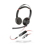 ヒューレット・パッカード Poly Blackwire 5220 USB-C+USB-A 変換アダプタ付 両耳 有線モデル 8X231AA 1点