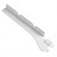 和気産業 1×4材用ピラシェル棚受 3枚用左 白 256mm 白 WPS022 1個