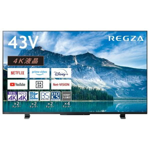 TVS REGZA �yREGZA�z4K�t�����O�U43V�^ �V4K�q�������E�n��EBS�E110�xCS�f�W�^���t��TV H584×W962×D196mm 43M550M 1�_