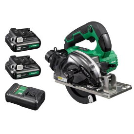 HiKOKI(ハイコーキ) 【バッテリー+1】10.8V チップソーカッタ フルセット(電池2個)【2605HK】 チップソー125mm アグレッシブグリーン CD1205DA (2LSP) 1台