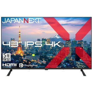 JAPANNEXT �t���f�B�X�v���C 43�^/3840×2160/HDMI×2�ADP×2/�X�s�[�J�[�L/5�N�ۏ� H624×W958×D238mm �u���b�N JN-IPS43U-H5 1�_