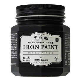 ターナー色彩 アイアンペイント DIY水性塗料 鉄のような仕上がり 200ml アンティークブラック 00247676000000 1個