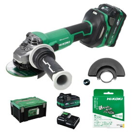 HiKOKI(ハイコーキ) 36V 充電式 ディスクグラインダー セット品(電池2個・充電器付) 【アクセサリ追加特別セット】【2509HKP】 G3610DC(2XPCZ) 1台