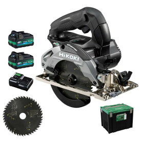HiKOKI(ハイコーキ) 36V 充電式 丸のこ セット品(電池2個・充電器・ケース付) 【チップソー黒鯱+1付特別セット】【2509HKP】 125mm C3605DA(SK)(2XPCSBZ) 1台