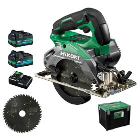 HiKOKI(ハイコーキ) 36V 充電式 リフォーム用 丸のこ セット品(電池2個・充電器付) 【チップソー+1付特別セット】【2509HKP】 125mm C3605DB(SK)(2XPCSZ) 1台
