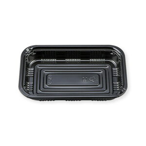 シーピー化成 弁当容器 本体 CZ-7 BS黒 外寸:205×130×高32mm/底寸:179×103mm 004406716 50枚