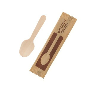 HEIKO 木製スプーン 85mm 未晒紙完封 85mm 004514137 100本