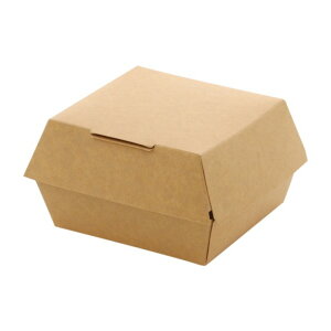 HEIKO クラフトフードパック バーガー S 天面100×100/底面100×100/高70mm 004537043 50枚