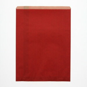 シモジマ HEIKO 紙袋 柄小袋 Rタイプ R-10 筋入無地 200枚 250×330mm 赤 6526102 1点