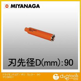 ミヤナガ 乾式ドライモンドコアドリル/ポリクリックシリーズカッターのみ 90mm PCD90C 1点