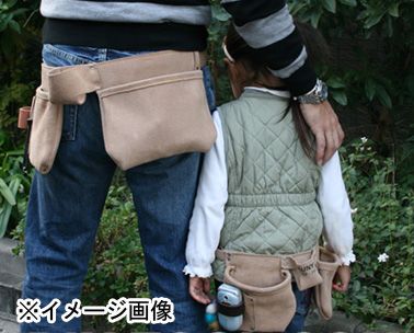 楽天市場】クニーズ 子供用ベルト付き革製腰袋腰袋両側ベルト子供用 