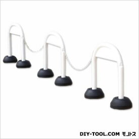 ミツギロン 組み立て式車止め アーチスタンド3本組 ホワイト 3点