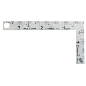新潟精機 カーペンターミニ快段目盛 全長58mm×全幅110mm×厚さ1.2mm シルバー CM-3SKD 1
