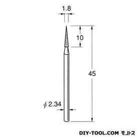 日本精密機械工作 電着DIA砥石 先端径:1.8粒度:#150 D1418