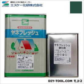 エスケー化研 ヤネフレッシュ(艶有り)高耐久性屋根用塗料 フォレストグリーン 16kgセット RC-142