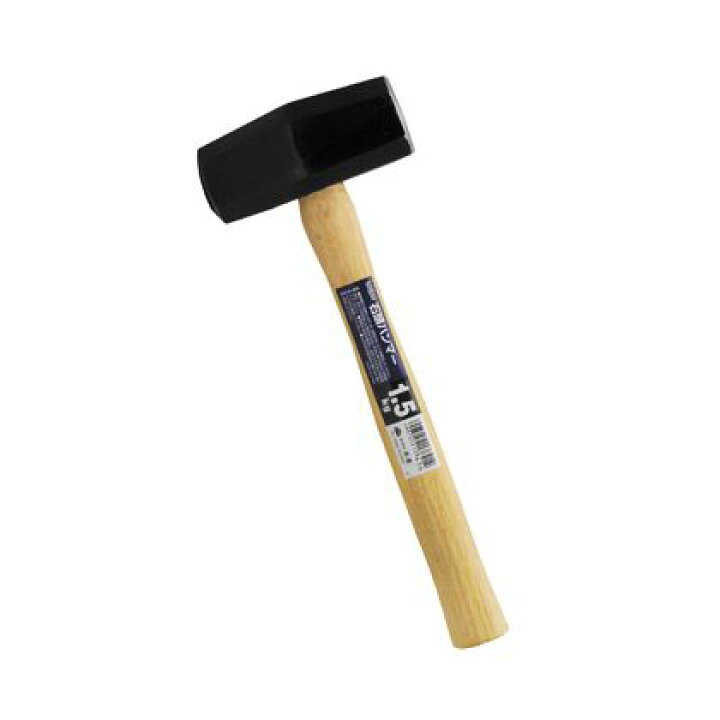 M&M 木柄石頭ハンマー H300×W110×D52(mm) 黒 | DIY FACTORY ONLINE SHOP