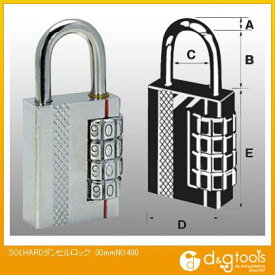 SOLHARD ダンヒルロック30mmダイヤル式南京錠 NO.400