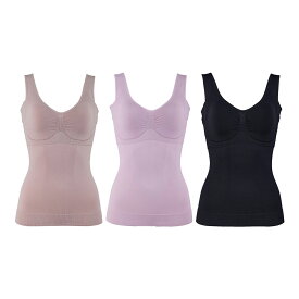 【正規品】 genie(ジニエ) グラマーシェイプスマートフィット 3枚 グレージュ・リッチブラック・アッシュラベンダー S〜6L 【 補正下着 ボディースーツ キャミシェイパー ブラジャー キャミソール インナー ボディシェイパー 50代 引き締めインナー ぽっこりお腹】