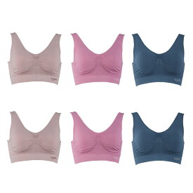 ジニエインテグレートブラ 6色6枚セット【ジニエ インテグレートブラ ノンワイヤーブラ スポーツブラ ナイトブラ ジニエブラ 下着 ブラ ブラジャー インナー 大きいサイズ 】