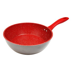 【公式】フレーバーストーン ディープパン 24cm レッド/ブロンズゴールド 【 フライパン 焦げ付きにくい ガスコンロ対応 IH IH対応 電気コンロ セラミックコンロ】