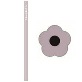 【ロット販売】 【20入】 ニュアンスカラーフラワー鉛筆2B パープル