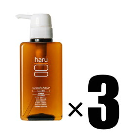 3個 haru ハル Kurokami Scalp 黒髪スカルプ シャンプー 400mL×3 100%天然由来 リンス不要 柑橘系の香り