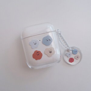 喜怒哀楽 Airpods ケース クリア 透明 クリアケース ハードケース ポリカーボネート かわいい おしゃれ メンズ レディース エアポッズ カバー 韓国【Square Studio】【台湾直送】【送料無料】