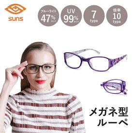 【30%OFFクーポン】ランキング受賞 メガネ型ルーペ 7種類 1倍〜3.5倍 ルーペメガネ PCメガネ ブルーライトカット UVカット UV400 軽量 折りたたみ コンパクト 拡大鏡 虫眼鏡 ルーペ めがね ケース付き【台灣SUNS向日葵眼鏡】【台湾直送】【送料無料】