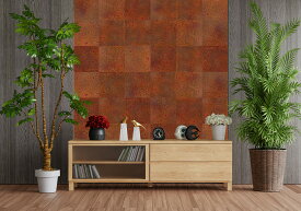壁パネル メタル 真鍮製パネル 銅板装飾シート_紅葉の季節(9011 オークルブラウン) 壁紙【台湾直送】【送料無料】